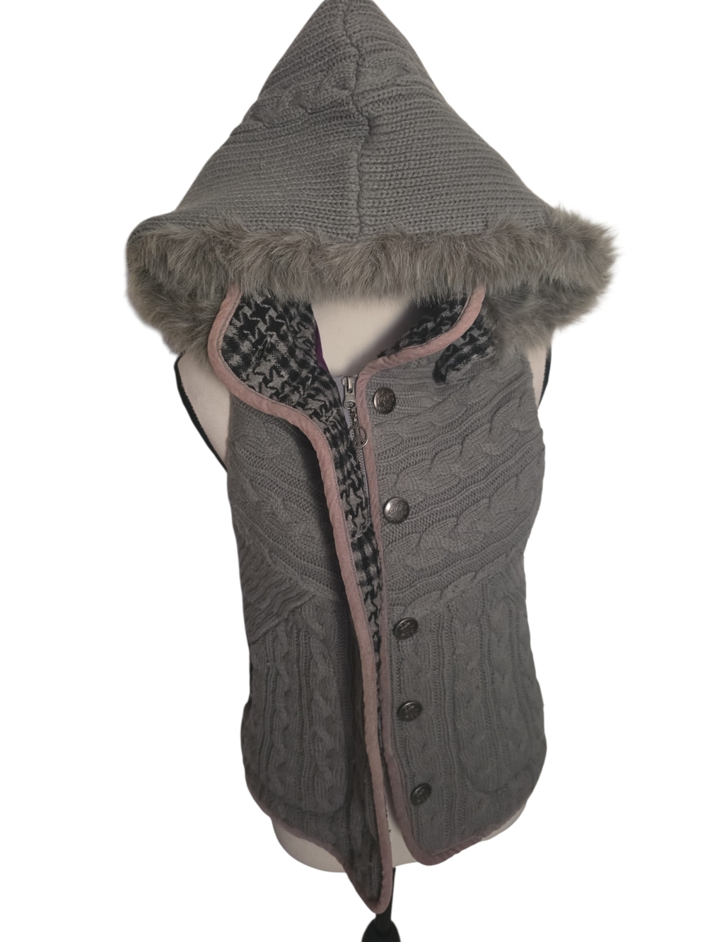 Jack by BB Dakota Cable Knit Hooded Vest - Picture 6 of 8